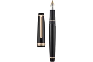 Jinhao 82 reservoarpenna svart guld trim fin spets med omvandlare