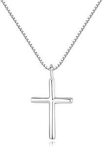MYGLOAR 925 Sterling Silber Kreuzkette - Unisex, Mit Geschenkbox