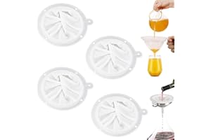 EXIN DECHEN 4 sztuki filtrów sitkowych, 200, 300, 400, 450, nylonowy, filtr do likieru, filtr lejkowy do filtrowania soków, mleka, kawy, wina i mleka sojowego, 4 sztuki