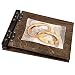 Produktbild 50 Blatt Fotoalbum Holz mit großen Ringen in Gold 100 schwarze 300g Karton Innenseiten
