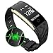 Produktbild LuckyNV IP67 Wasserdichte Smartband Armband S2 Bluetooth Smart Band Wristband Pulsuhr für Android IOS Telefon Schwarz