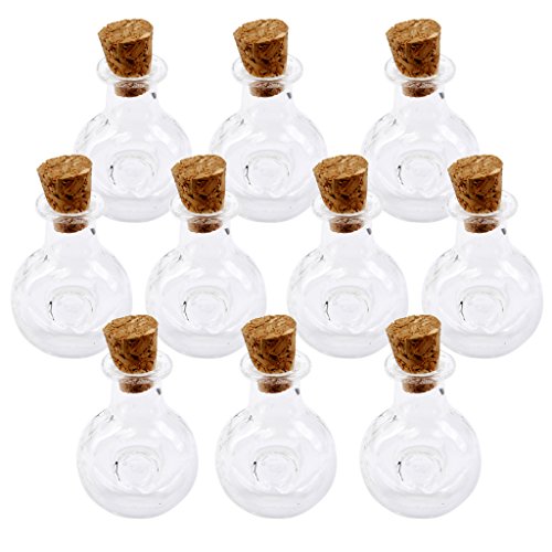Mini Glass Kork Flasche XO Winebottle Jars Vials Wunsch Flasche Love Note 10 Stk.