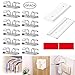 Produktbild Hamkaw Selbstklebende Kabel-Clips, Power-Strip, Fixator-Kit, stanzfreie Power-Stip Wandhalterung mit 20 transparenten Drahtklemmen für Zuhause, Büro