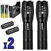 Produktbild 2 Set Hochleistung LED Taschenlampe, Siswong Einstellbarer Fokus 5 Modus Draussen Tragbar Jagd Tactical Flashlights Laternen Stirnlampe