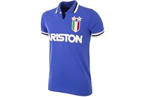 COPA Juventus 1983 Away Retro Football Shirt T-Shirt con Colletto da Calcio retrò Uomo