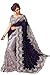 Clickedia Velvet & Net Saree (Beleza - Navy Blue White Saree_Navy Blue) RS.749.00