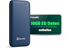 GlocalMe UPP 4G Router WiFi Móvil, Disponible en más 140 países, no Necesita Tarjeta SIM, MIFI con 10 GB de Datos EU, Punto de Acceso Internacional
