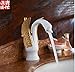 Produktbild JYLW Voll Messing einzigen Loch-Waschtischarmatur Waschbecken mit warmen und kalten Wasserhähne Porzellan Weiß und Gold Vogel,Alle Kupfer Wasserhahn , Wasserhähne , retro Wasserhahn , Wasserhahn Luxus