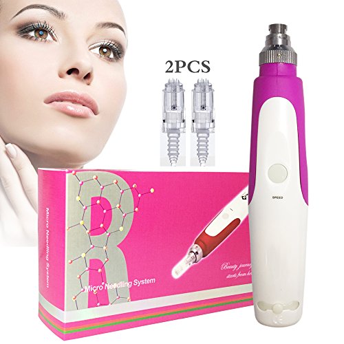 Preisvergleich Produktbild TBPHP dermapen,dermaroller elektrisch Microneedling pen verstellbare Nadellänge und Geschwindigkeit 0.25mm-2.0mm(incl. 2x Aufsatz mit 12 microneedling gerät)