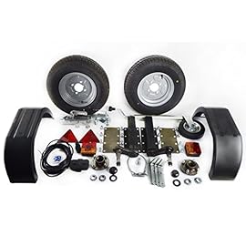 AB Tools 750 Kg Suspension Kit Remorque Attelage de remorquage Feux Unités Garde-Boue Roues 5m de câble
