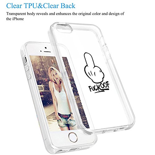 Qissy   Carcasa iPhone SE 5 5s  impresi  n TPU Funda Cubierta de Silicona de Ultra Delgado de Estuche Silicona Carcasa Trasera para iPhone 5 5s Transparente