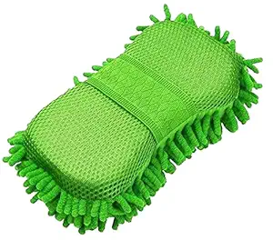 EVERYONIC Car Washing & Dusting Sponge Duster Made with Scratch-Proof Microfiber Stuff for Intense Cleaning with Hand Grip(Random color)