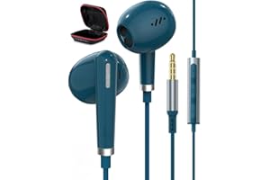 ACAGET 3.5mm Headphone for Laptop PC Chromebook, Plug in Earbud Wired, In Ear Earphones Noise Isolating Headset with Microphone for Samsung A14 S10 S9 PS5 PS4 Kindle Fire Nintendo Switch MP3 Redmi