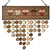 Produktbild Holz-Geburtstagskalender, DIY Familie, Freunde, Kalender, Jahrestag, Erinnerung, Heimdekoration (Geburtstag + Herz/runde Scheiben), B