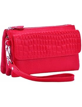 Shalwinn Leder Armbänder Geldbörse, Handytasche Geldbörse, Damen Geldbörse Wristlet Geldbörse Kupplung mit langem...