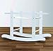 White Dimple White Wicker Moses Basket & Deluxe White Rocking Stand