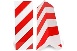 SMALLRUN Protector columnas Garaje Protector para La Puerta de Coche Columnas Parking Protector Puerta Garaje Esquina Parking (Rojo 2PC)