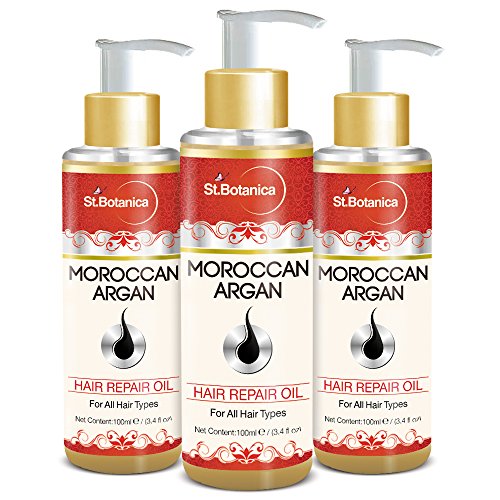 StBotanica Moroccan Argan Hair Repair Oil - 100ml - No Mineral Oil - Infused Argan Oil, Almond, Olive Oil, Vitamin E x 3 Pack RS.1499 (50.00% Off) - Amazon