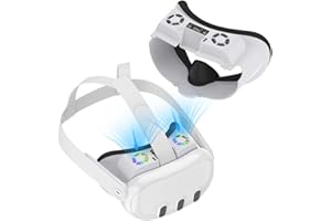 AriKroii Máscara de Ventilador de enfriamiento para Meta Quest 3, con Almohadilla Nasal de Silicona, Máscara antivaho y antifugas, Accesorios de Repuesto de Máscara VR para Quest 3 (Blanco)