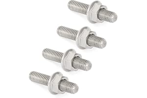 Alpha Rider 8pc Exhaust Studs & Nuts for 1984-2015 Harley Big Twin & 1986-2014 Sportster XL (Chrome, Zinc, #3/8-16, 0.375in)