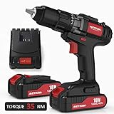21+1 AJUSTES DE TORQUE : 21 archivos de salida de torque diferentes ; 1 función de taladro eléctrico. Aplicable a la perforación del azulejo de piso y metal y la madera, también retiro de los tornillos. El par máximo es de 35 Nm, Puede utilizarse para taladrar tornillos y taladros de metal, madera. 2 in 1 funciones son perforación, y destornillador, para satisfacer las diferentes necesidades en vida doméstica.