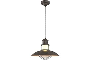 Lindby 'Louisanne', styl morski, m. in. do przedpokoju, kolor brązowy, rdzawy, metal, żarówka E27