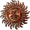 S3A Vastu Wall Sun Surya Suraj Sharp Rays Handmade Antique Copper Big Wall Hanging Decor for Home Shop Factory Main Entrance for Astrology (24x24cms/ 9"X9", Bronze)