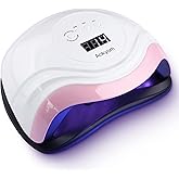 168W Nageltrockner Aokyom UV LED Lampe für Nägel Professionelle Nagellampe mit 10/30/60/99s Timer LCD Anzeige und Smart Senso