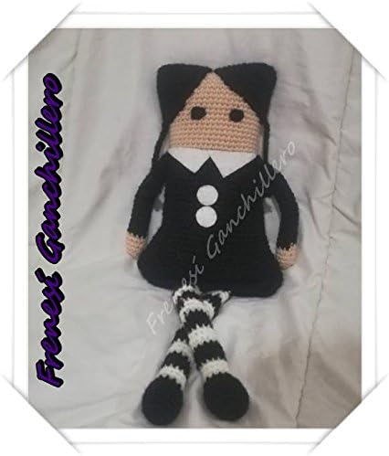 Wednesday Addams, amigurumi doll (crochet)