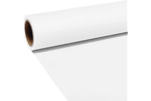 JOBY Seamless Creator Sfondo Fotografico in Carta, Sfondo Fotografico per Video, Streaming, Interviste, Sfondo per Foto, Accessori per Fotografia, Dimensione 1.35x11 m, Bianco (Wake Me Up White)