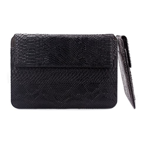 MacBook Pro & Air 13“ Tasche | passend für 11.6 bis 14.0 Zoll Laptops | Cobra Optik schwarz | iCues Piquante Etui | weitere Leder-Imitat – und Farbvarianten verfügbar | universelle Schutz-Hülle mit Geschenk-Box - 6