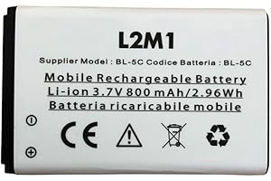 L2M1 Batteria per Brondi Amico Mio/Amico Favoloso/Amico Clock/Amico 2 / Supplier Model BL-5C Li-ion 3.7V 800mAh 2.96Wh