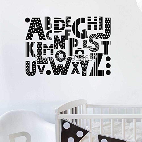 Preisvergleich Produktbild Abc Wandaufkleber Für Kindergarten Vinyl Alphabet Wand Decasl Wohnzimmer Schlafzimmer Wohnkultur Abnehmbare Kunst Aufkleber Tapete Z 56x80 cm