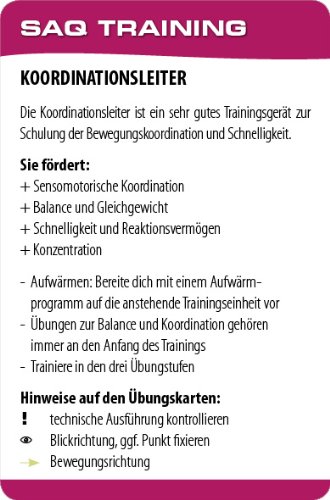 STOP! Trainingskarten – Koordinationsleiter (Speed Ladder) dt. Version – SAQ Serie - 3