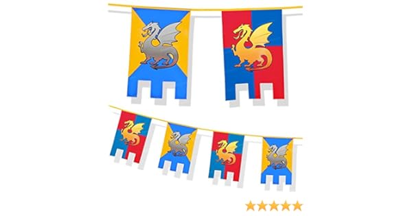 Medieval Knights And Dragons Insignes Voor 1939 Banner Medieval