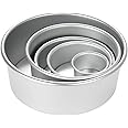 SKEIDO 5pcs Cake Mould patisserie cake Aluminum Alloy Round Pudding Cheesecake Mold Set with Removable Bottom Chiffon Cake Baking Pan