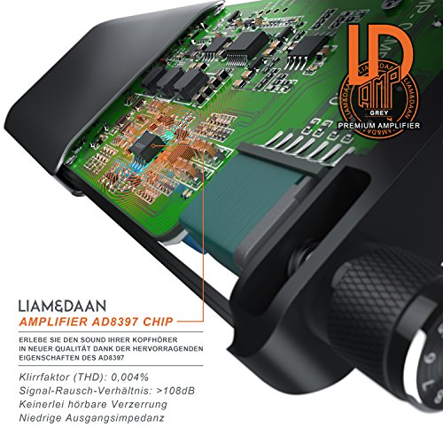 CSL - KopfhÃ¶rerverstÃ¤rker â€žAMPâ€œ LIAM & DAAN Design | Hifi Amplifier | Zur VerstÃ¤rkung der Audiowiedergabe | Geringer Klirrfaktor | Niedrige Ausgangsimpedanz | fÃ¼r Smartphones, Handys, MP3-Player usw.