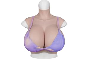 YRZGSAWJ K/S/Z Cup Breastplate Silicone Filled Breast Plate Plus Size Realistic Huge Boobs Wide Shoulder Design for Crossdresser Drag Queen