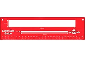 ARASO-UK LTD® Mail PPI Letter Size Guide Ruler Post Office Postal Price Postage. (Red)
