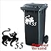 Produktbild Mülltonnen Aufkleber "Katze mit Nummer" 30 x 20 cm, Aufkleber aus Hochleistungsfolie, Hausnummer, Mülltonne, Mülleimer, viele Farben zur Auswahl, klebt auf allen glatten Flächen, UV & Seewasserfest,Vinyl, Sticker, Ziffer, Buchstabe,Klebeziffer, Klebeziffern, Klebezahlen, Zahlen, Straßennenm