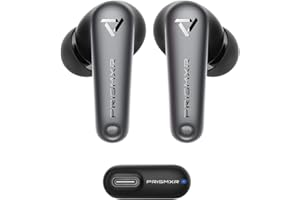 PRISMXR Écouteurs de Jeu sans Fil Compatible avec Meta Quest 3/3S/2, PS5/4, Switch 2017, Faible Latence de 25ms, Écouteurs Bluetooth 2,4GHz avec Dongle USB-C - Vega T1, Noir