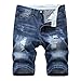 Produktbild KERULA Jeans Herren Männer Sommer Kurze Hommes Jean Shorts Bermuda Skate Board Harem Fashion Regular Original Straight Jeanshose Designer Hose