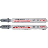 Bosch Professional 2x Hojas de sierra de calar Expert `Laminate Clean` T 128 BHM (para Vinilo laminado s&oacute;lido, PVC, HPL, Long