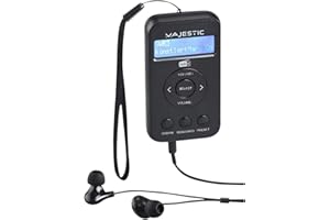 Majestic RT 196 DAB – Radio portatile DAB/DAB+/FM display LCD, batteria ricaricabile, uscita cuffie auricolari inclusi, laccio per il trasporto, nero