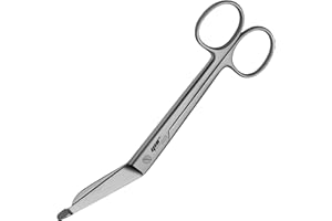 YNR First Aid Lister Bandage Scissors - Medical Scissors Trauma Shears Paramedics Doctors, Stainless Steel Safety Blunt Tip, First Aid Scissor & Bandage Scissor for Nurses | (Silver)