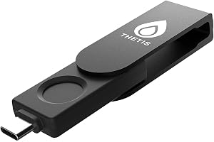 Thetis BIOFP Plus FIDO2 fingeravtrycksnyckel hårdvara passkey med USB-typ C/biometrisk/FIDO-certifierad, 2FA/MFA Authenticator App-enhet, fungerar för fönster, macOS, Linux, Gmail, Github