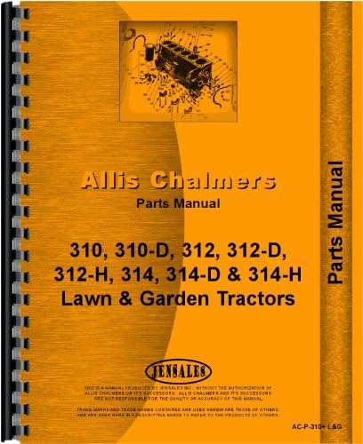 Allis Chalmers 310 Lawn &amp; Garden Tractor Parts Manual