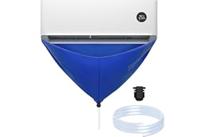 QIKAM Sac de Lavage pour Climatiseur, Sac de Nettoyage Climatiseur, Kit Nettoyage Climatisation Split, Housse de Nettoyage imperméable Avec tuyau d'eau pour -unités AC divisées