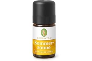 ‎PRIMAVERA PRIMAVERA Duftmischung Sommersonne 5 ml - Neroli, grüne Mandarine und Orange - Aromaöl, Duftöl, ätherisches Öl Aromatherapie - erheiternd - vegan