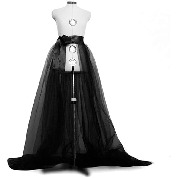 Womens Black Tutu UATULT Detachable Wedding Train Only Length 66